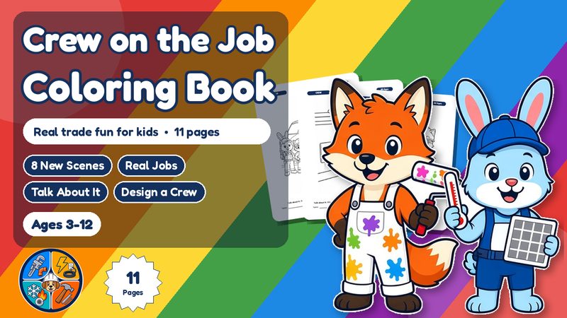 Crew on the Job Coloring Book cover